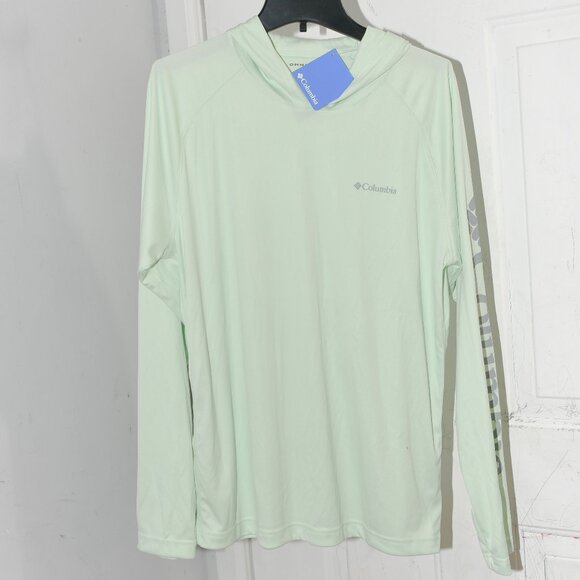 Columbia Maglietta Uomo A Maniche Lunghe Fundamentals - 100% Cotone, Girocollo, Logo Ricamato - Abbigliamento Sportivo